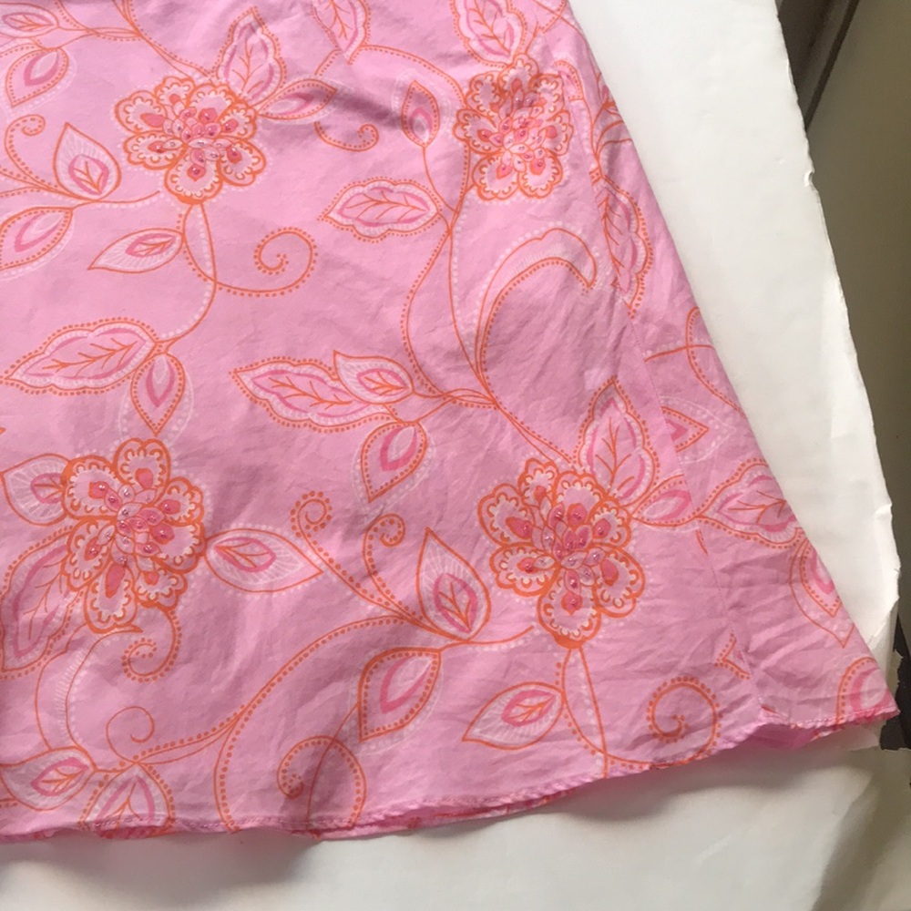 Vintage Y2k Barbie Pink Print Romantic Midi Skirt Rare 90‘s Pastel Ballet Large - Picture 5 of 16